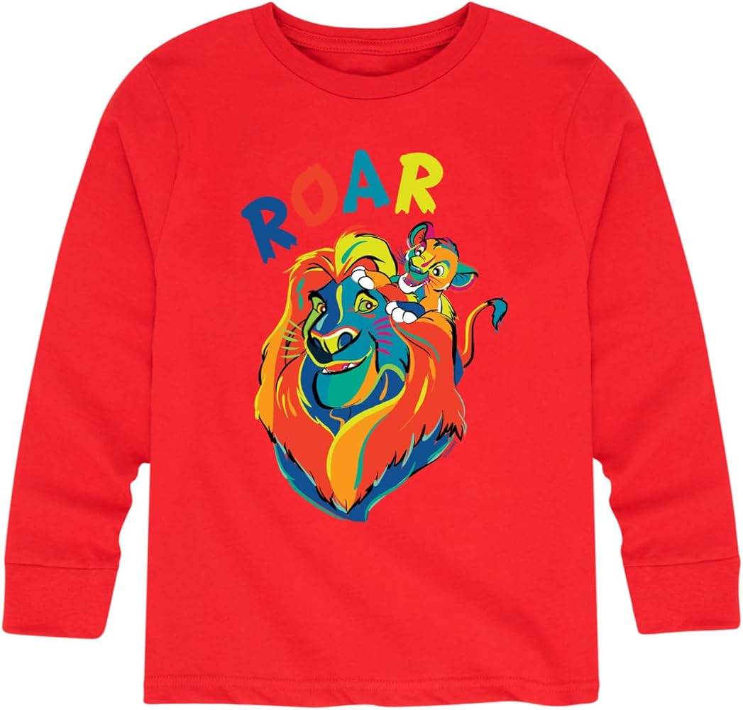 Disney The Lion King - Mufasa & Simba - Roar - Toddler & Youth Long Sleeve Graphic T-Shirt