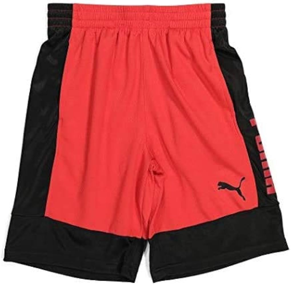 PUMA Boys' Shorts, Rebel High Risk Red, XLarge (18-20)