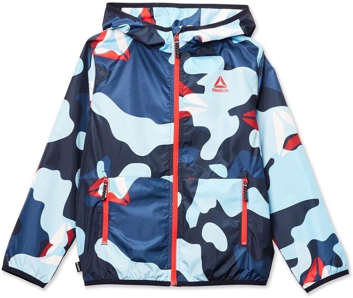 Reebok Boys Blue Camo Blocker Full Zip Hoodie with Pockets XXL 18