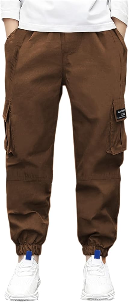 SANGTREE Boy's & Men's Cargo Jogger Pants, 3 Years - Men XXL