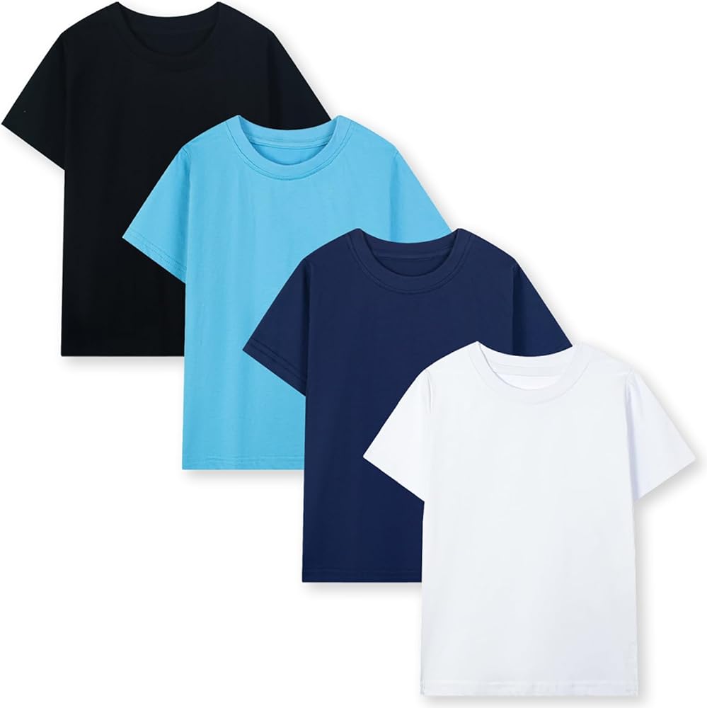 Kids Boy Short Sleeve Graphic Tees Cotton Casual Easter Summer Tops T-Shirts Packs