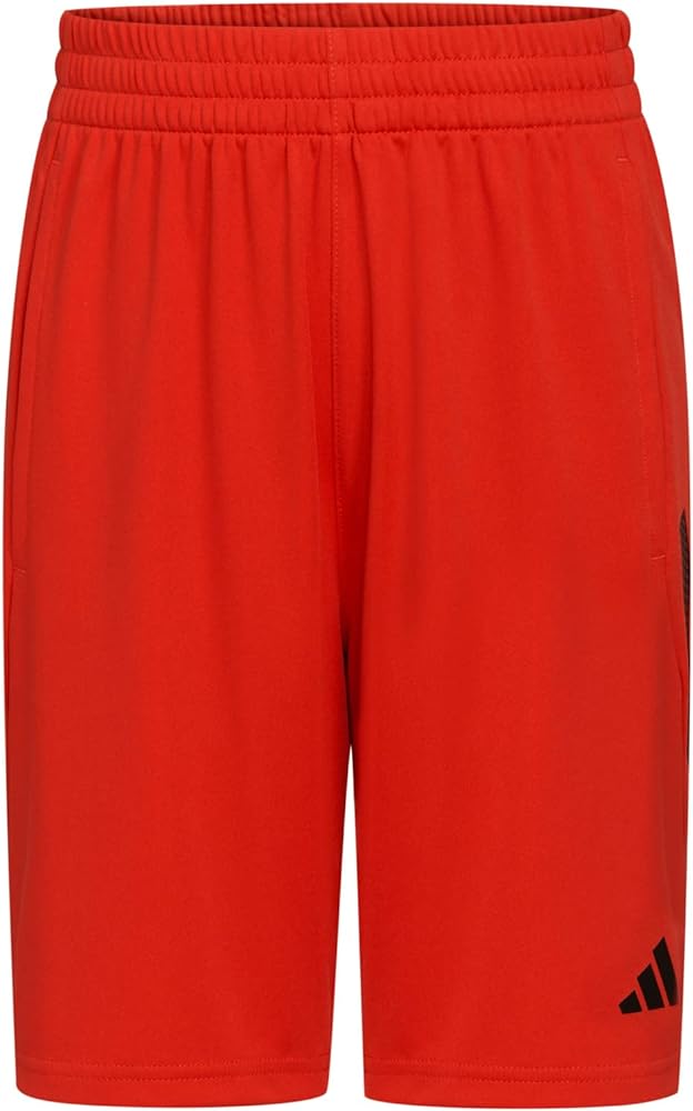 adidas Boys' Elastic Waistband Classic 3S Short, Better Scarlet, Large