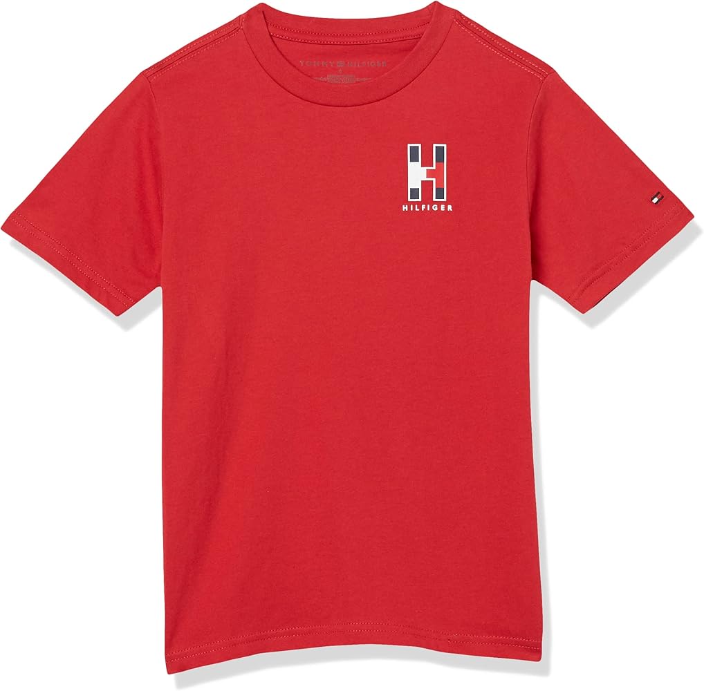 Tommy Hilfiger Boys' Short Sleeve Legacy Matt H Crew Neck T-Shirt