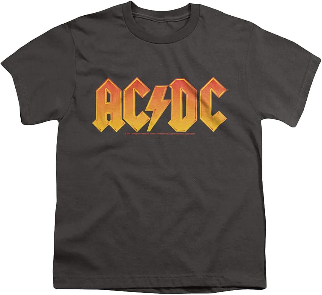 AC/DC Logo Youth Unisex Boy Girl Short Sleeve Graphic T-Shirt