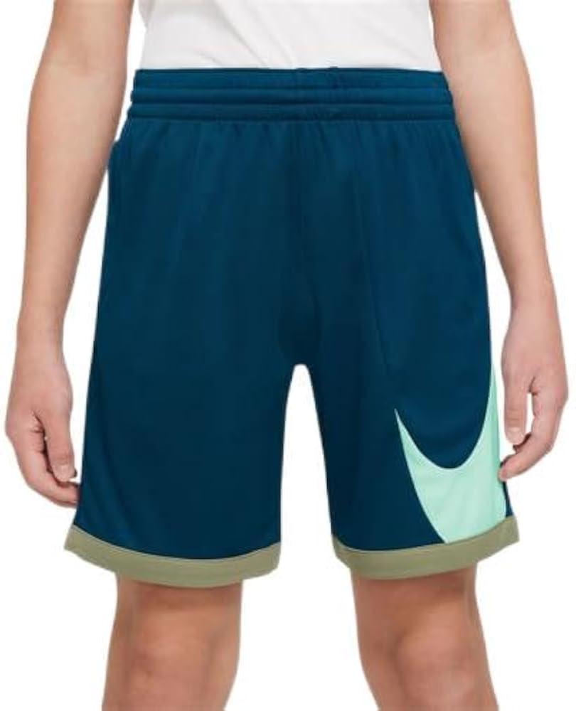 Nike Boy's Dri-Fit Athletic Shorts (as1, Alpha, l, Regular) Blue/Green