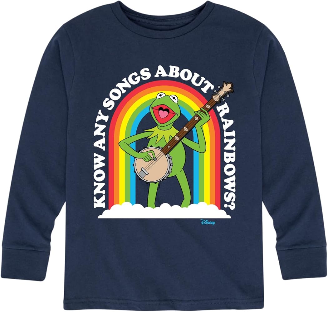 Disney The Muppets - Know Any Songs about Rainbows - Toddler and Youth Long Sleeve Graphic T-Shirt