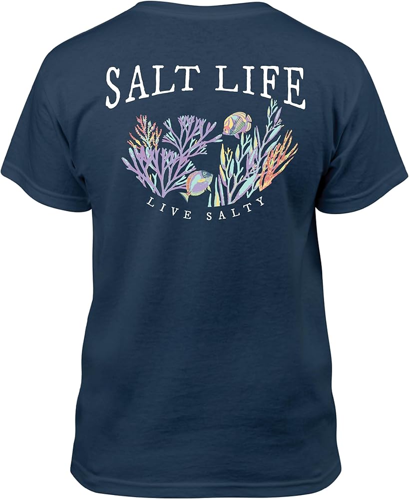 Salt Life unisex-child Coral Colony Youth Short Sleeve Tee