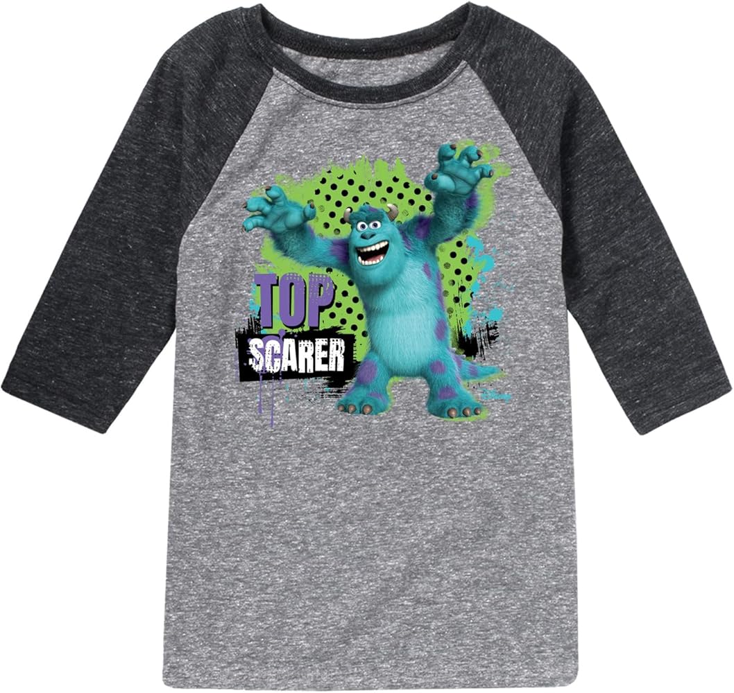 Disney - Monsters Inc. - Top Scarer - Toddler & Youth Raglan Graphic T-Shirt