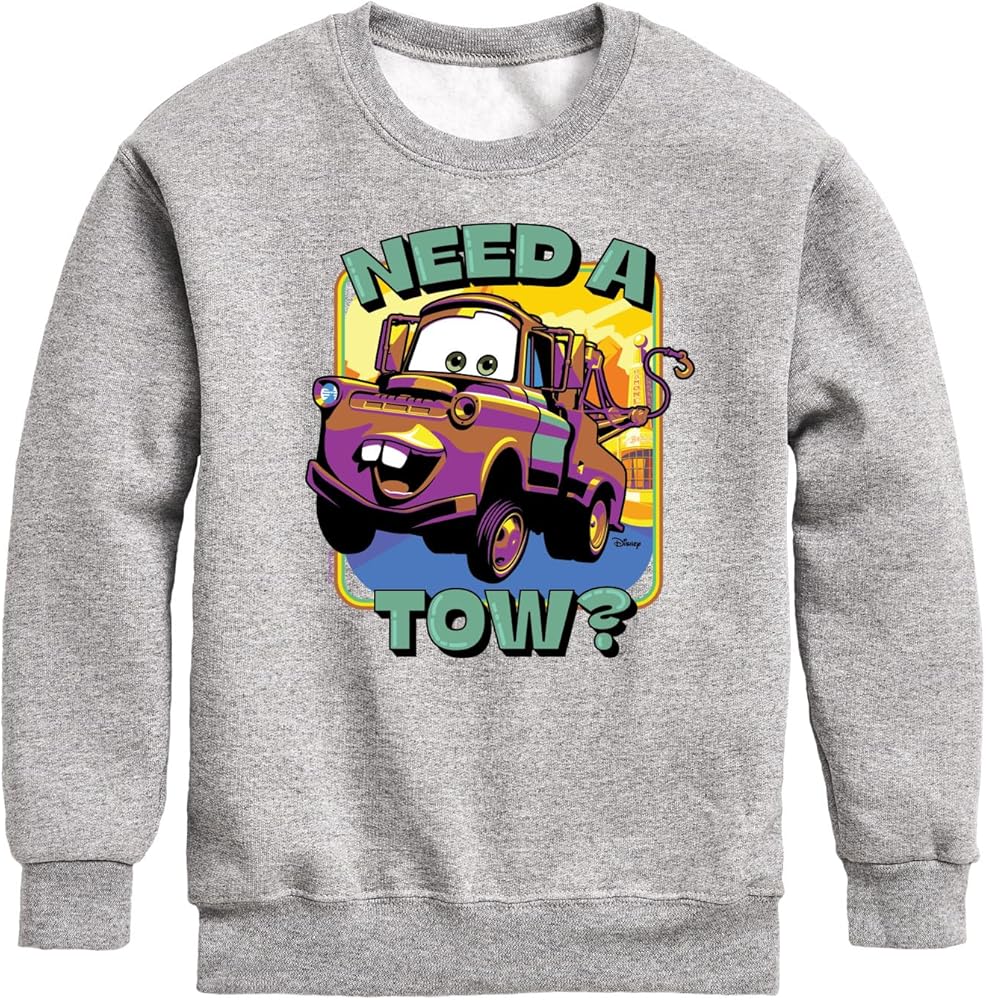 Disney Cars - Mater Need A Tow - Toddler & Youth Crewneck Fleece Sweatshirt