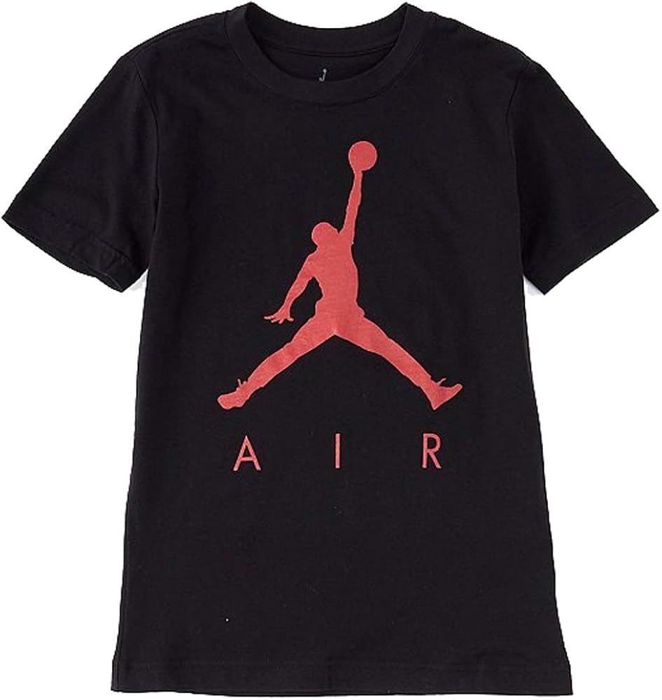 Nike AIR Jordan Boys' Jumpman T-Shirt (Black/Gym Red, X-Large)