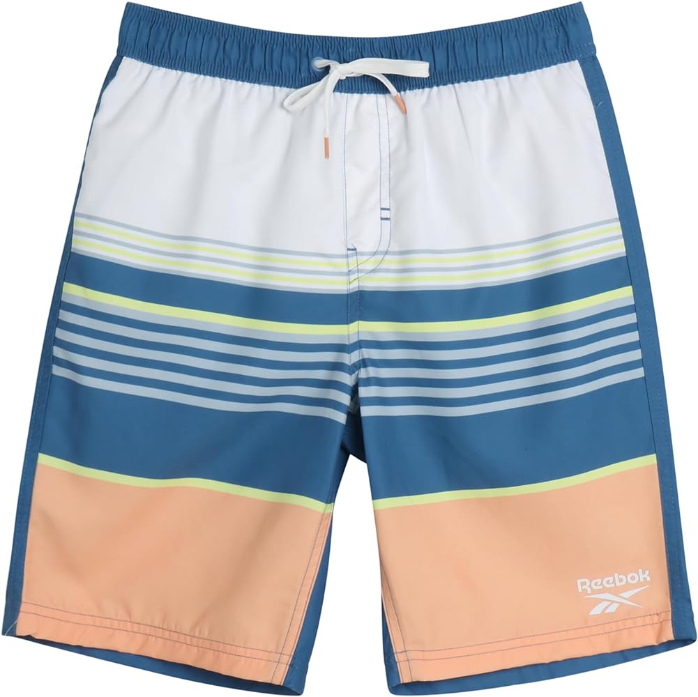 Reebok Boys' Board Shorts - UPF 50+ Boys' Swim Trunks Swimsuit - Quick Dry Bathing Suit for Boys (8-20)