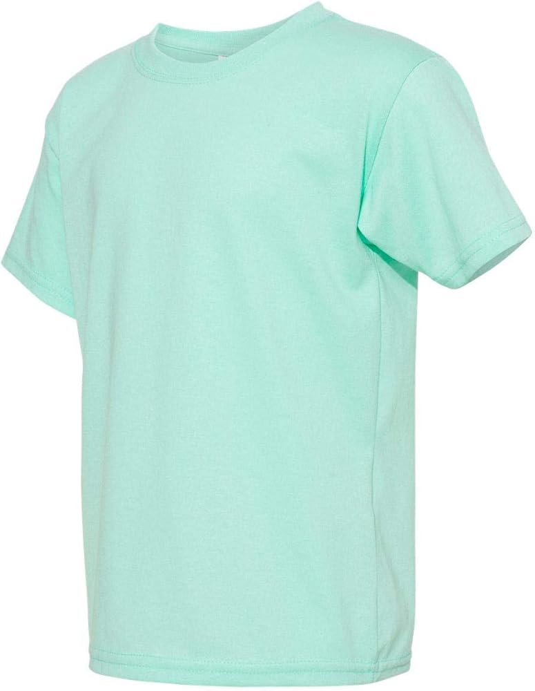 Hanes EcoSmart™ Youth Short Sleeve T-Shirt M Clean Mint