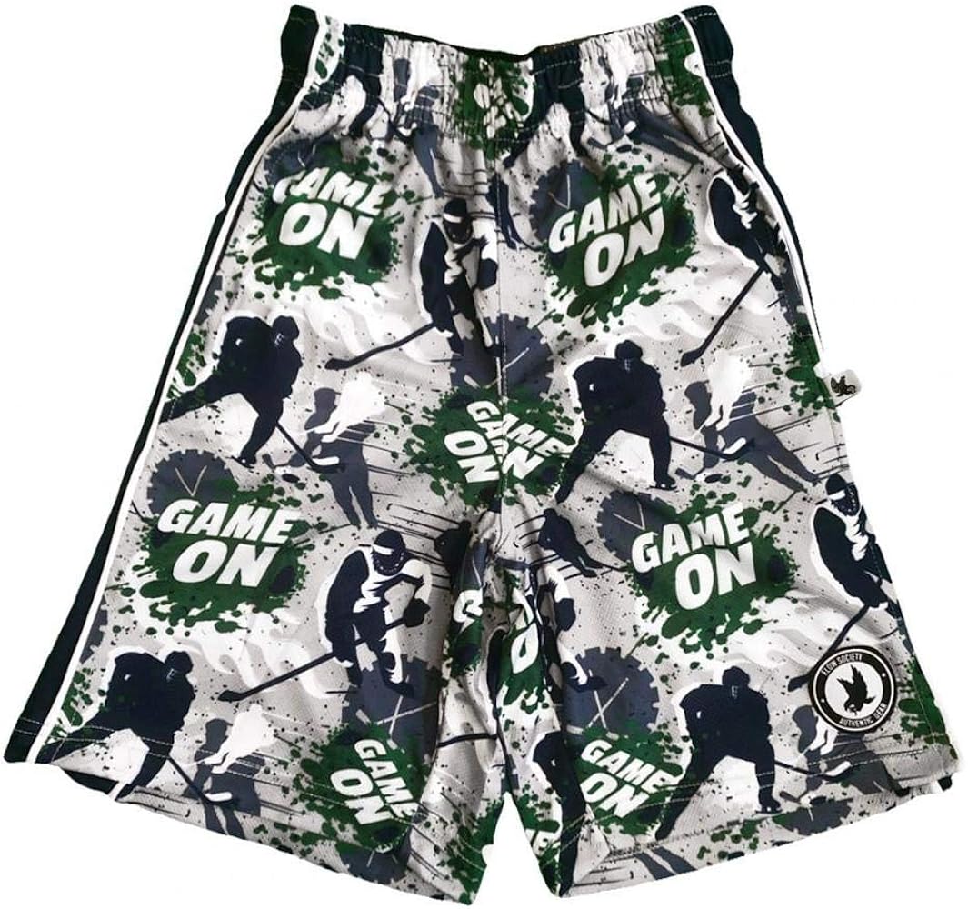 Flow Society Boys' Game On Hockey Shorts - Red Boys Shorts - Gym Shorts