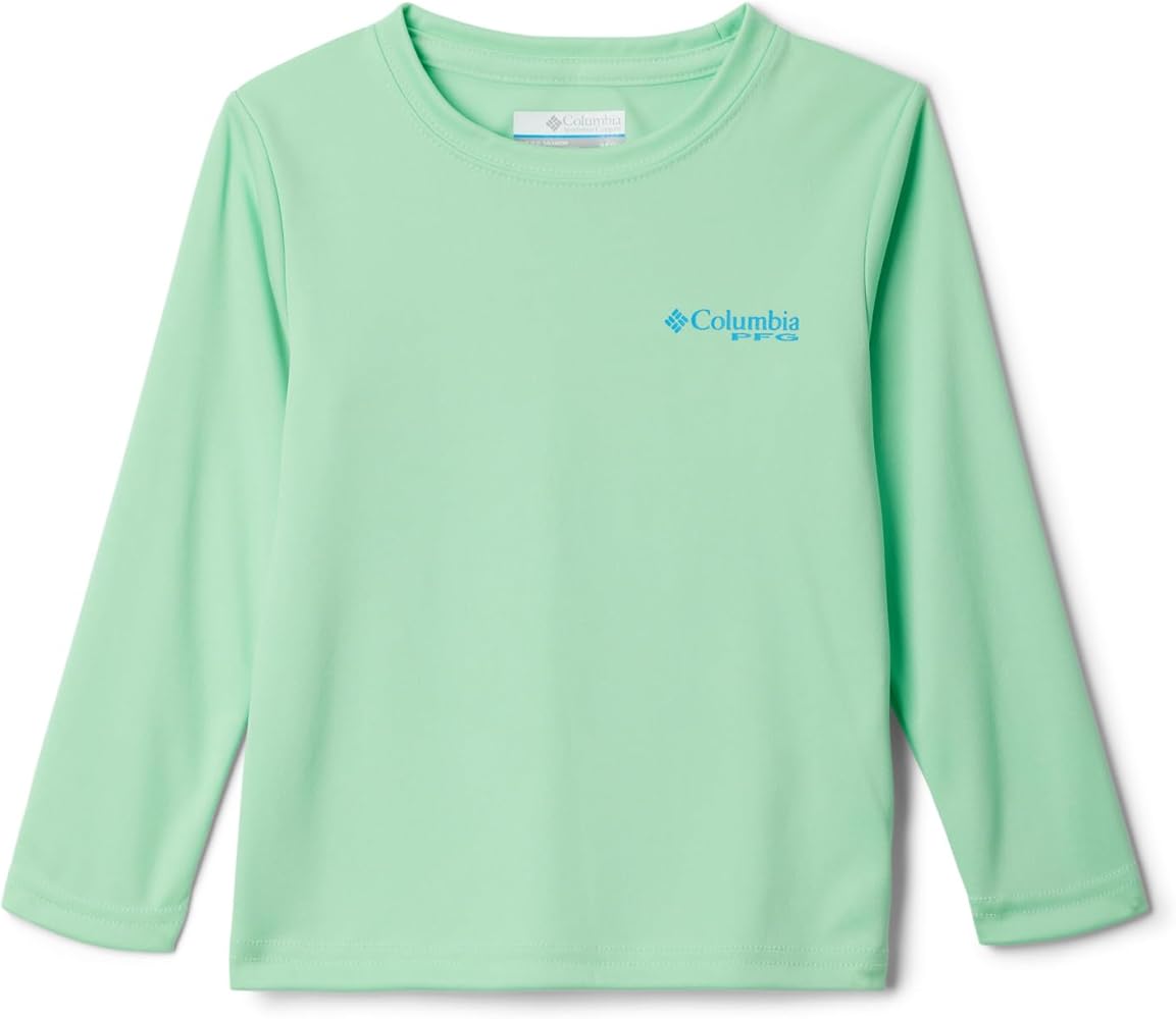 Columbia Toddler Boys Terminal Tackle PFG Fish Flag Long Sleeve, Ocean Mint/PFG Flag Offshore Slam, 4T