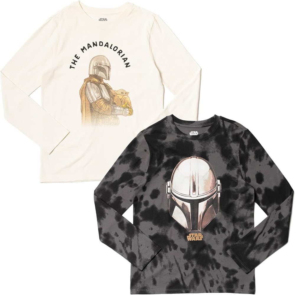 STAR WARS The Mandalorian 2 Pack Long Sleeve Graphic T-Shirts