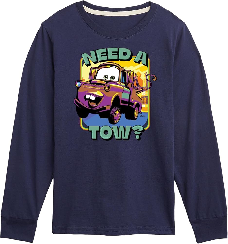 Disney Cars - Mater Need A Tow - Toddler & Youth Long Sleeve Graphic T-Shirt