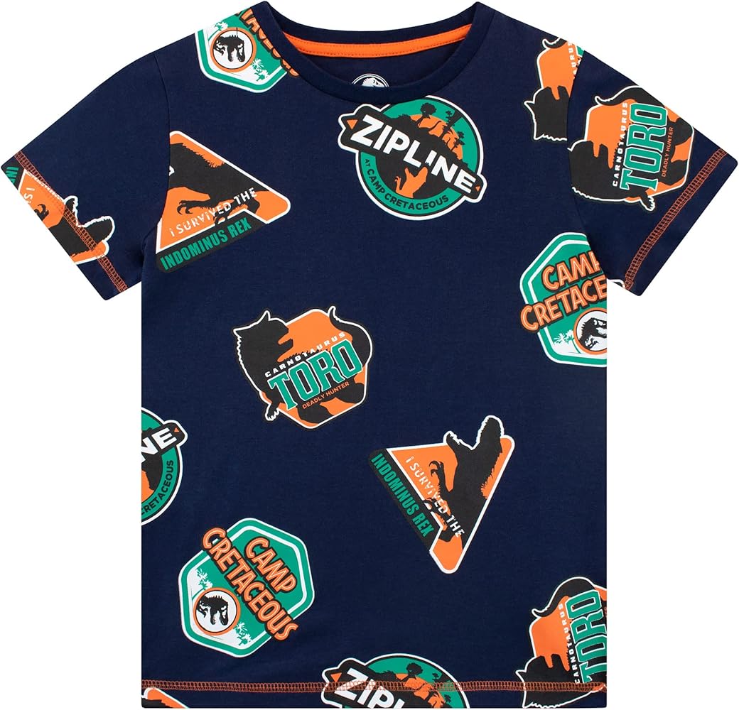 Jurassic World Camp Cretaceous Boys T-Shirt Kids Short Sleeve Top