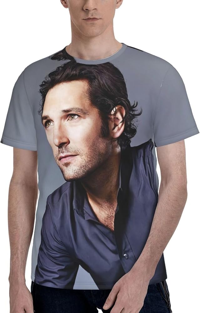 Paul Rudd T Shirt Man's Summer Comfortable Fit Soft Short Sleeve Crew Neck Basic Tee Tops