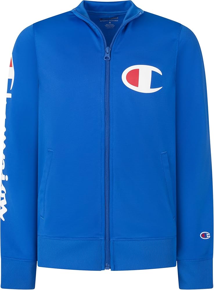 Champion Heritage Boys Full Zip Track Jacket Kids Clothes (Large, Bozetto Blue)