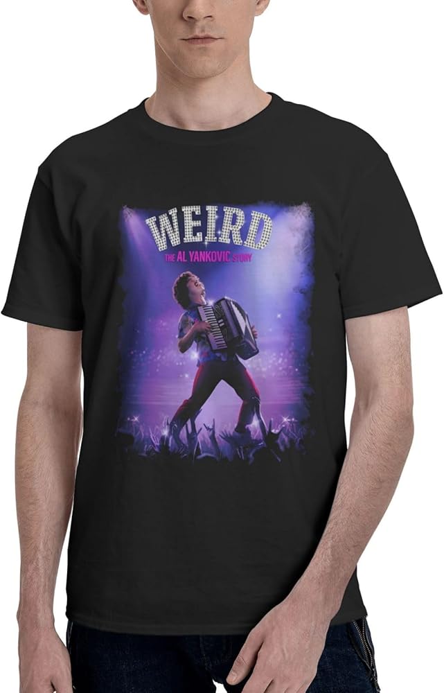 Rock Band T Shirts Weird Al Yankovic Man's Summer Cotton Tee Crew Neck Short Sleeve Tees Black