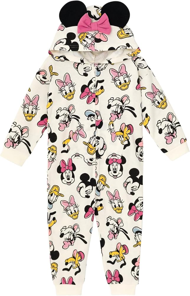 Disney Mickey Mouse Goofy Donald Duck Daisy Duck Fleece Zip Up Coverall Infant to Little Kid