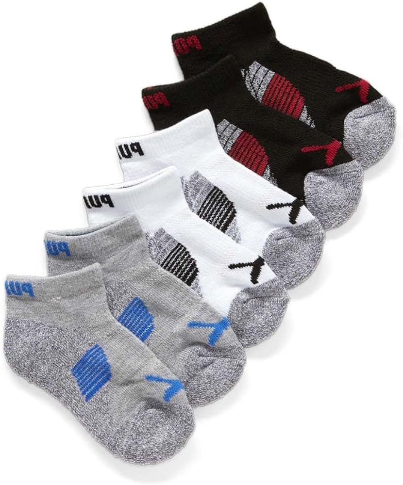 Puma Kids Boys Half Terry 3-Pack Low Cut Socks Socks - Grey