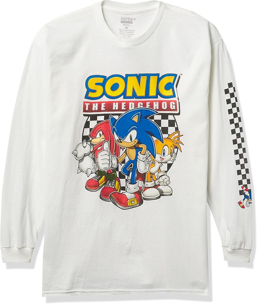 SEGA Boys Hedgehog Long Sleeve Tee-Sonic, Tails, Knuckles