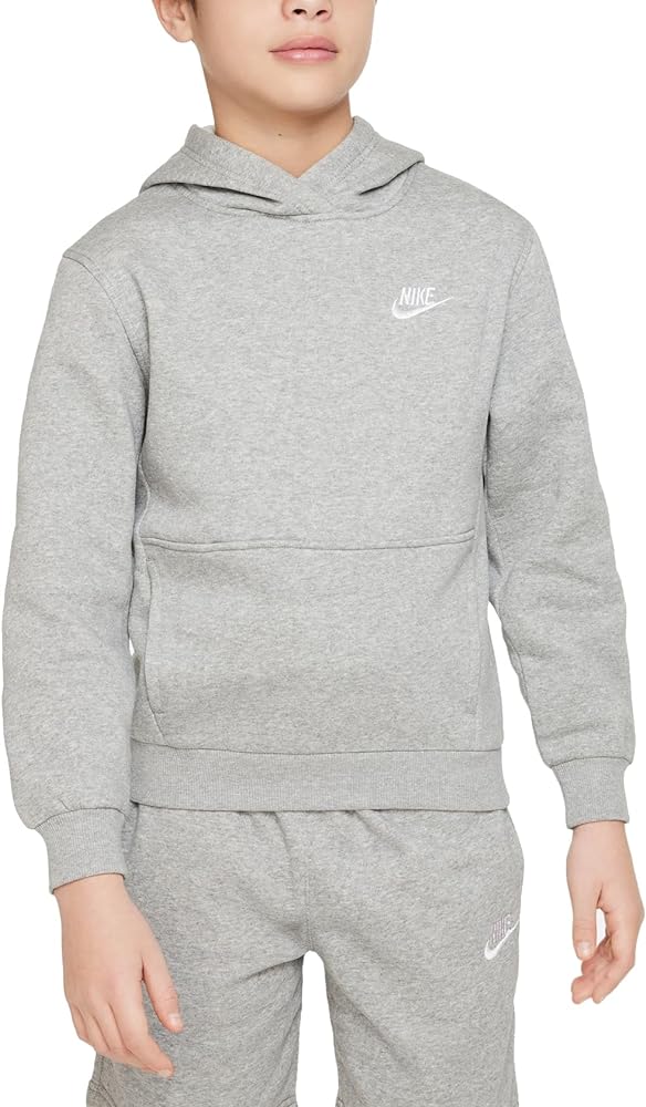 Nike Youth Club Fleece Pullover Hoody Gray