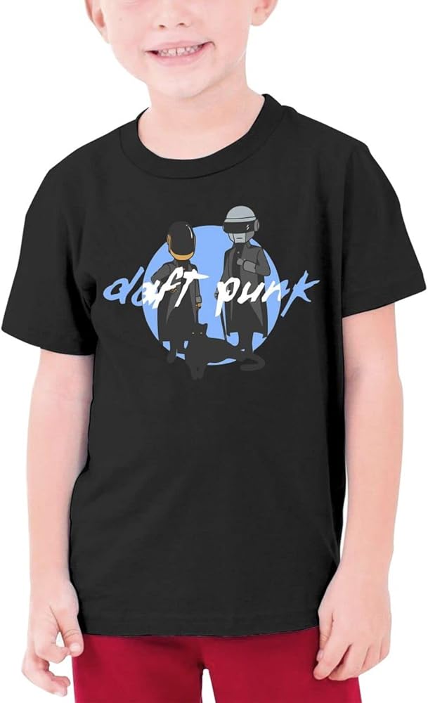 Daft-Punk Short Sleeve Tops Tee Kids T-Shirt for Teen Boys and Girls