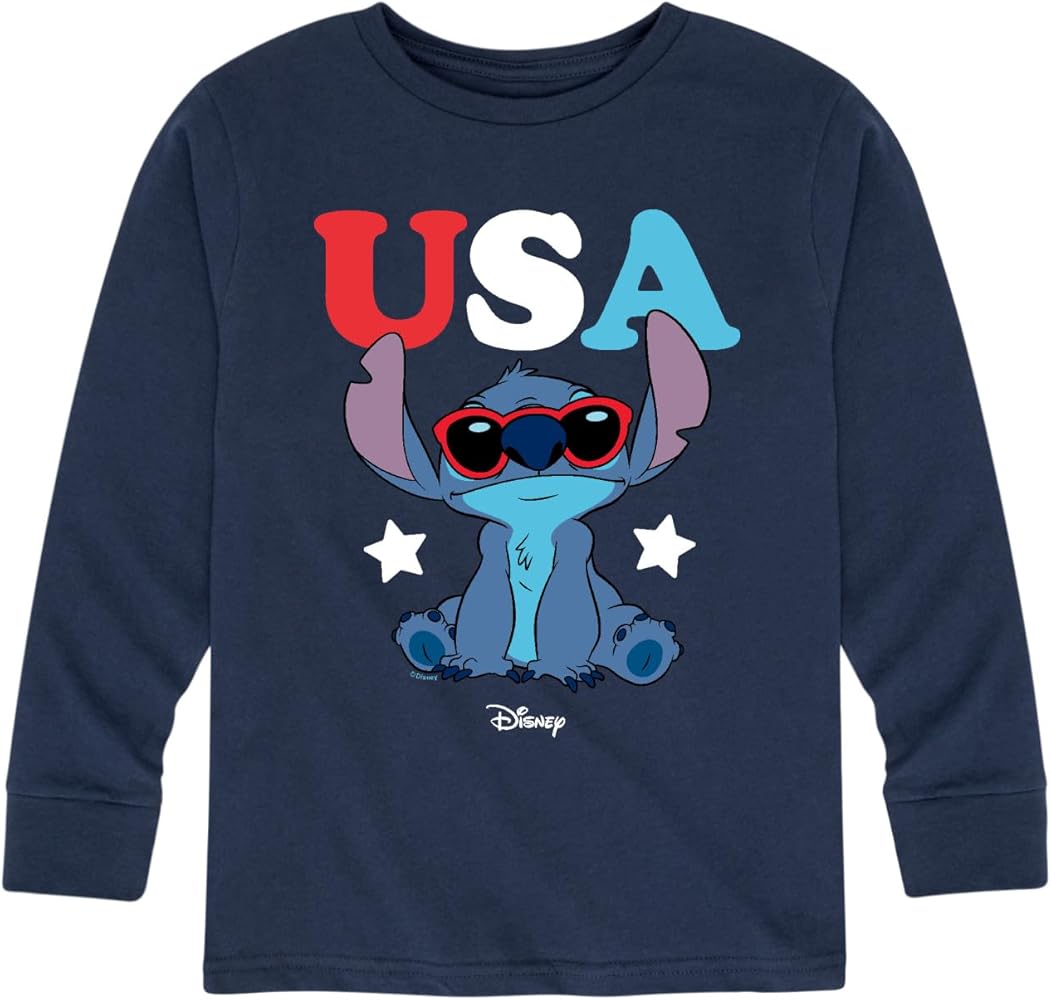 Disney Lilo & Stitch - Stitch USA Sunglasses - Youth Long Sleeve Graphic T-Shirt