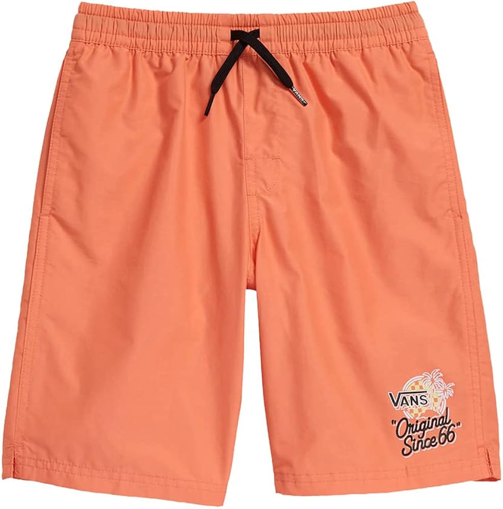 Vans Primary Volley Ii Short Boys Swimwear Size M, Color: Coral