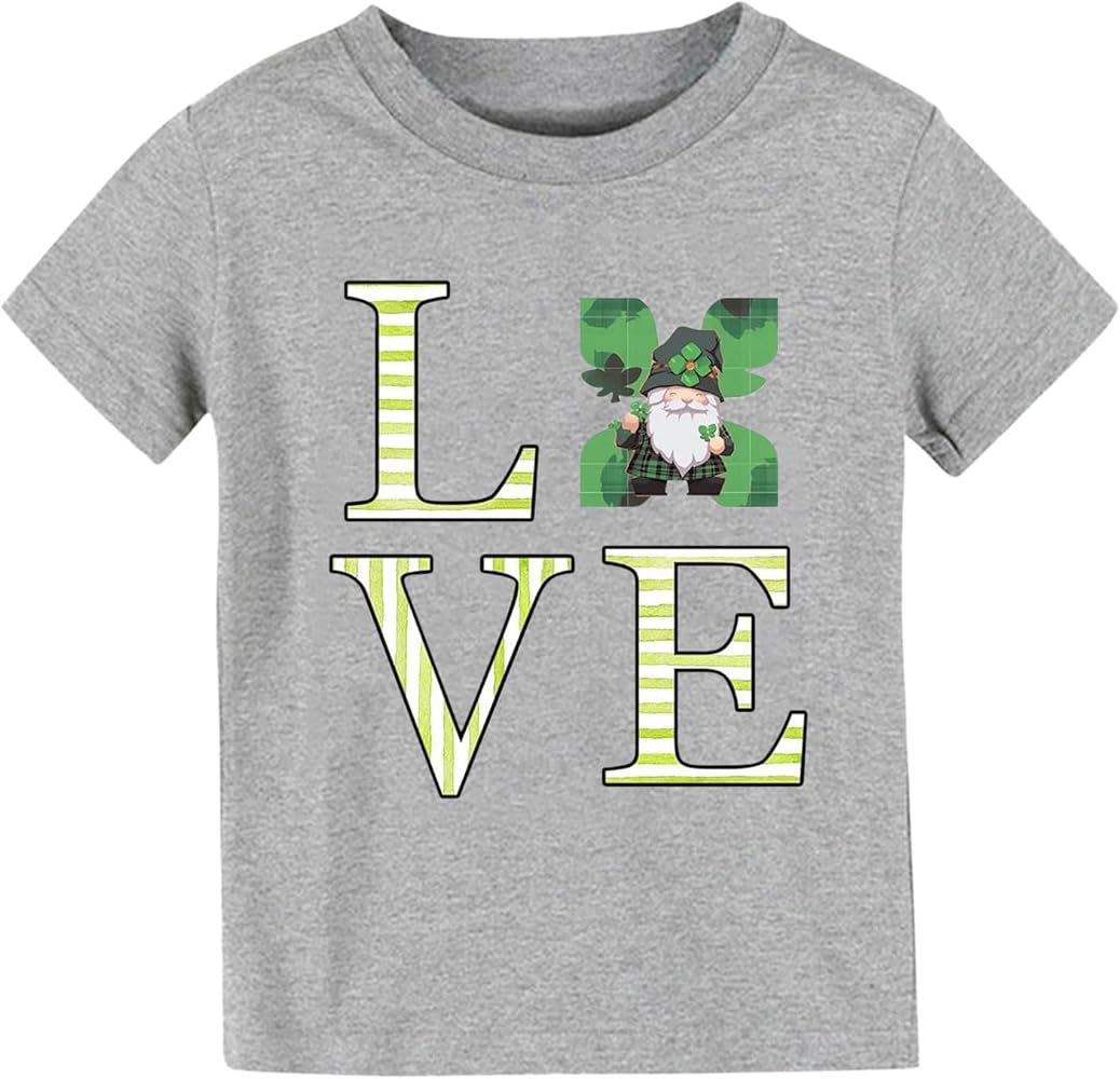 Toddler Boy Girl T Shirts Unisex Kids Shirt Boy Girl Striped Summer Tee Tops Irish Graphic Tees Space Tunic