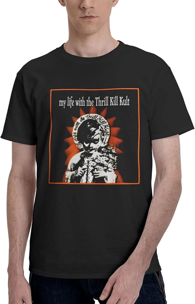 Rock Band T Shirts My Life with The Thrill Kill Kult Boy's Summer Cotton Tee Crew Neck Short Sleeve Tees Black