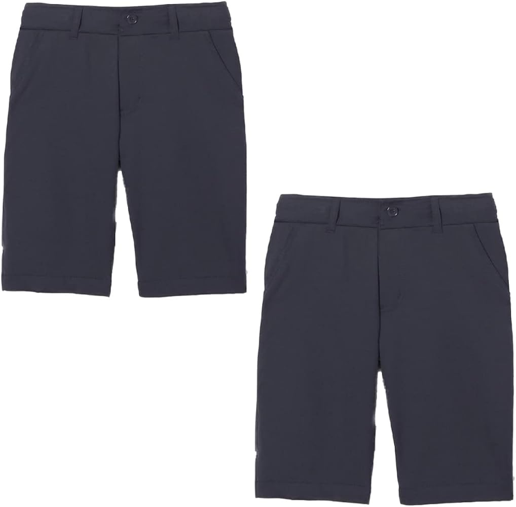 French Toast Youth Boy's 2-Pack Performance Uniform Shorts (Navy, 6)