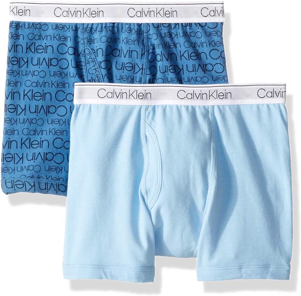 Calvin Klein Boys' 2 Pack Boxer Briefs | Premium Cotton Comfort