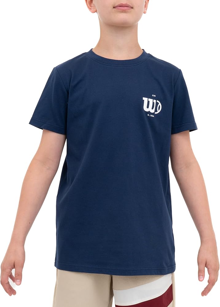 WILSON Boys Short Sleeve Tee Shirt Tops-Stylish Youth T-Shirts for Everyday Occasions - Ideal Shirts for Boys