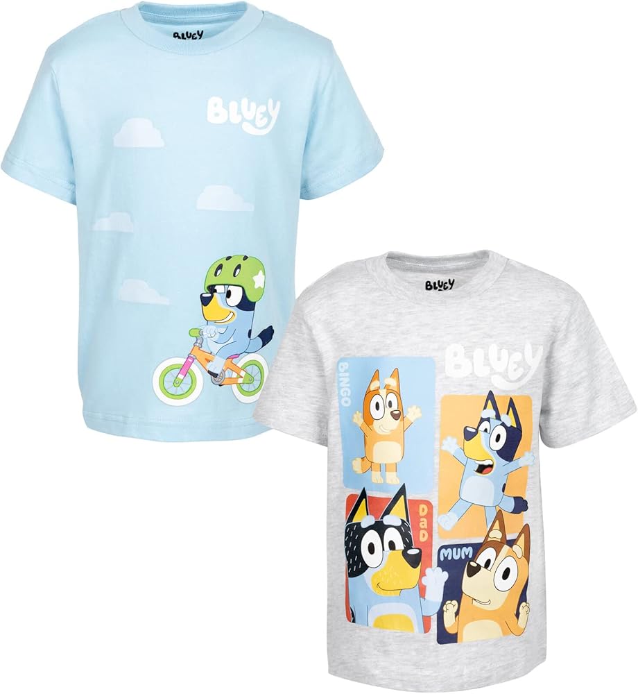 Bluey 2 Pack T-Shirts Toddler to Little Kid