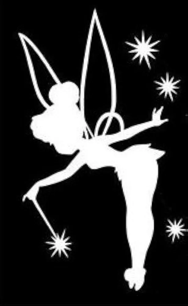 Tinkerbell Decal Vinyl Sticker|Cars Trucks Vans Walls Laptop| White |5.5 x 3 in|LLI298