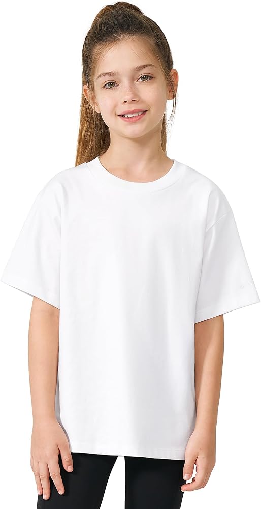 Stelle Unisex Kids Cotton T-Shirts Short Sleeve Solid Crew Neck Tee Summer Casual Solid Tops