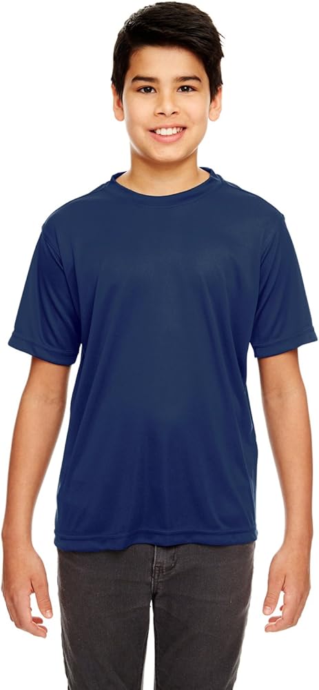 UltraClub 8620Y Youth Performance Tee Navy Medium