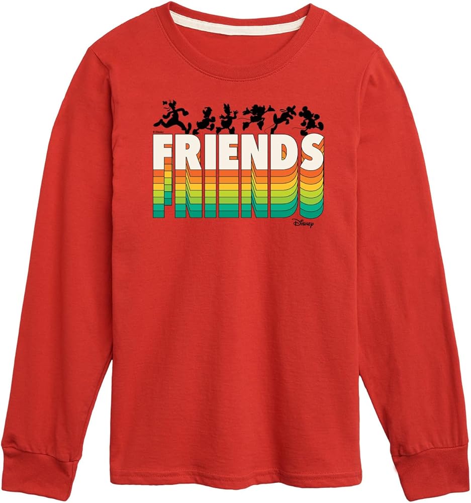 Disney Characters - Mickey & Friends - Rainbow - Toddler and Youth Long Sleeve Graphic T-Shirt