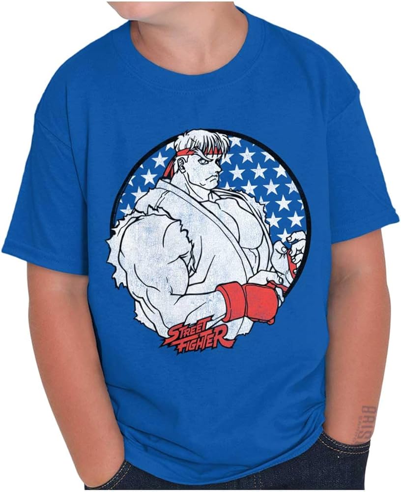 Street Fighter Vintage Video Game Boys Kids T Shirt Tees Tops