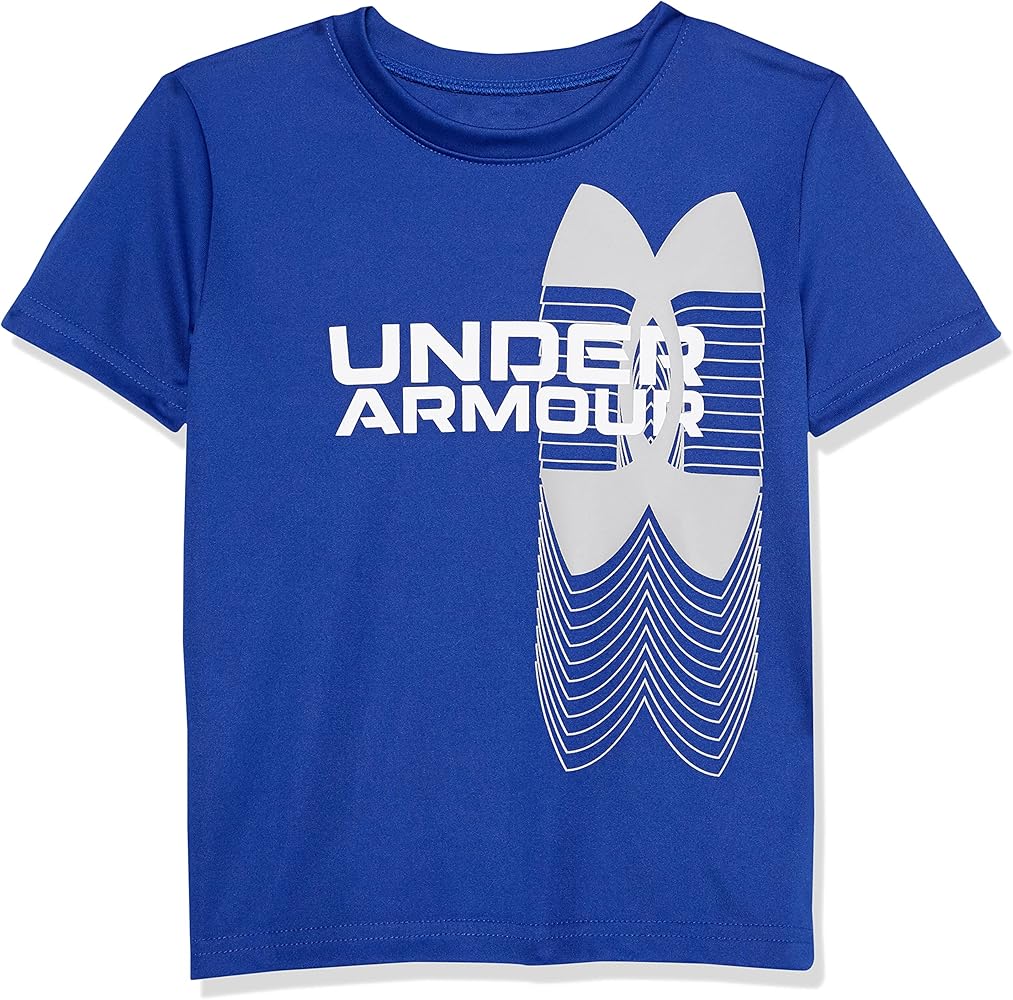 Under Armour Boys Classic Core Logo T-Shirt, Wordmark Print & Baseball Designs, Crew Neck Fashion-t-Shirts, Royal Logo, 6 US