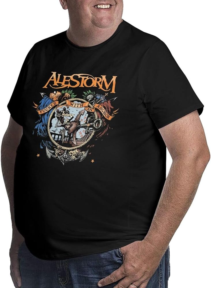 Big Size T Shirt Alestorm Man's Summer O-Neck Tee Short Sleeve Tops Black