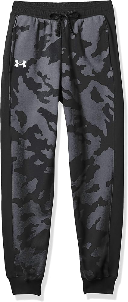 Under Armour Boys' Fury Jogger, Black (001)/Grey, Youth Medium