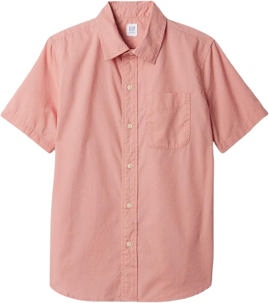 GAP Boys' Short Sleeve Poplin Shirt