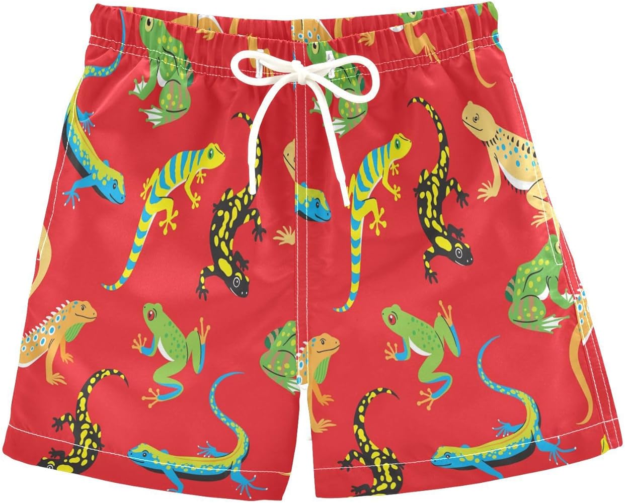 Cute Lizard Frog Gecko Boys Swim Trunks Baby Kids Swimwear Summer Toddler Beach Board Shorts Bathing Suit 2T