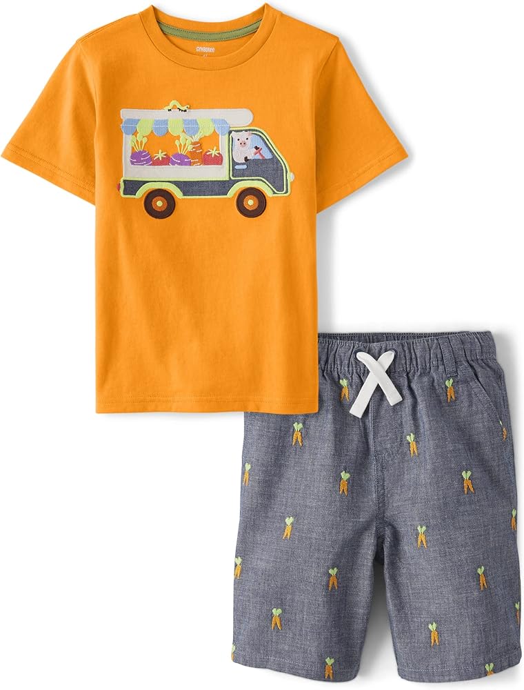 Gymboree Boys' Shirt and Shorts, Matching Toddler Outfit