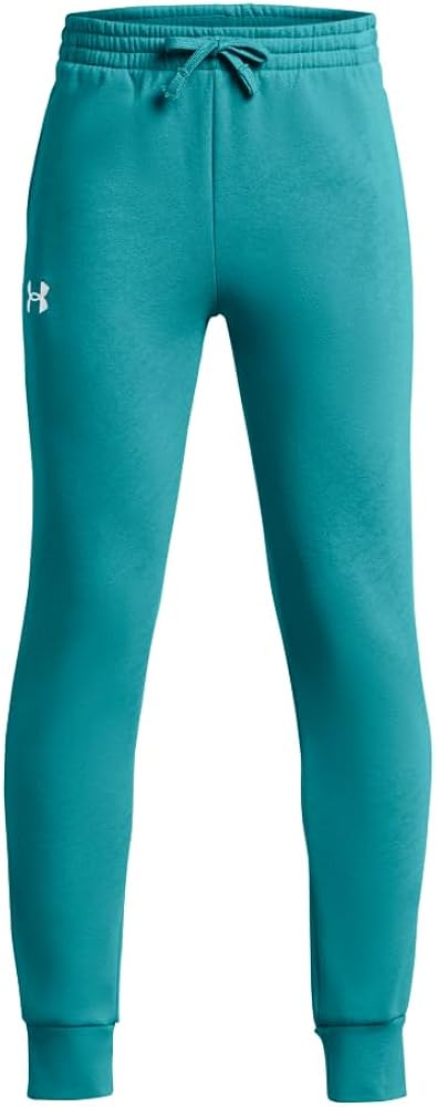 Under Armour Boys Rival Fleece Joggers, (464) Circuit Teal / / White, Small