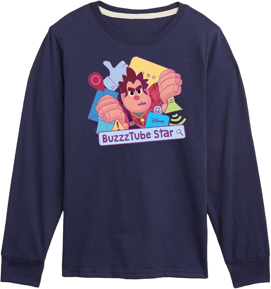 Disney Wreck It Ralph - BuzzTube Star - Toddler & Youth Long Sleeve Graphic T-Shirt